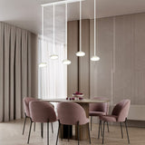 Tarsia 5 Light LED Glass Chandelier – Matt White