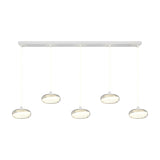 Tarsia 5 Light LED Glass Chandelier – Matt White