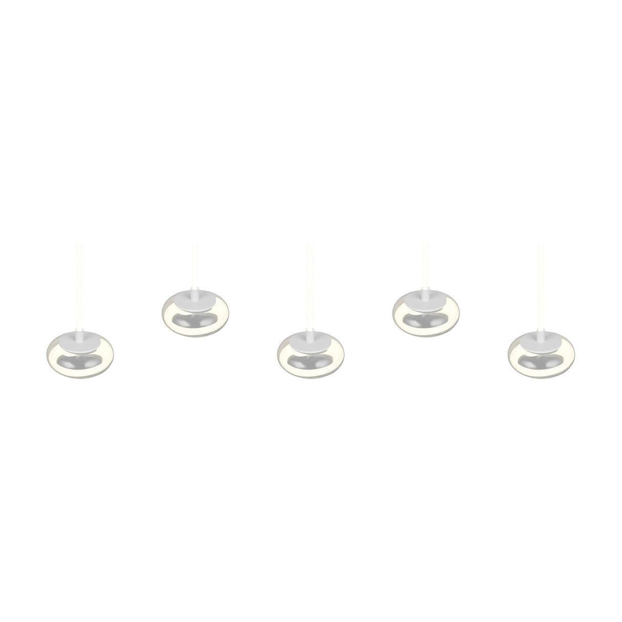 Tarsia 5 Light LED Glass Chandelier – Matt White