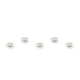 Tarsia 5 Light LED Glass Chandelier – Matt White