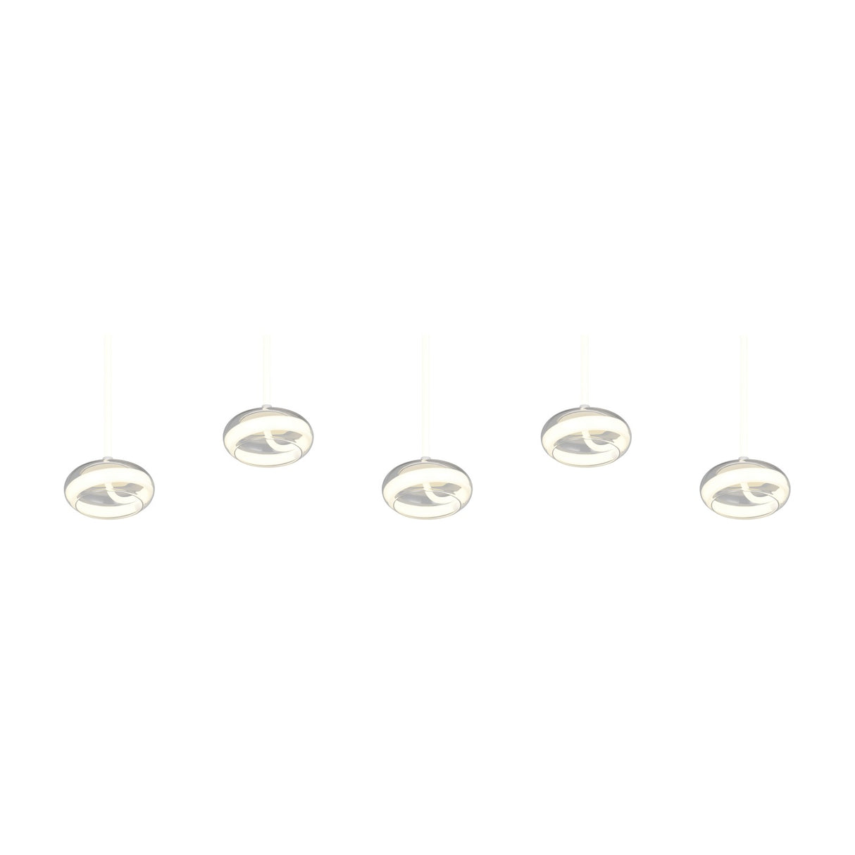 Tarsia 5 Light LED Glass Chandelier – Matt White