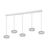 Tarsia 5 Light LED Glass Chandelier – Matt White