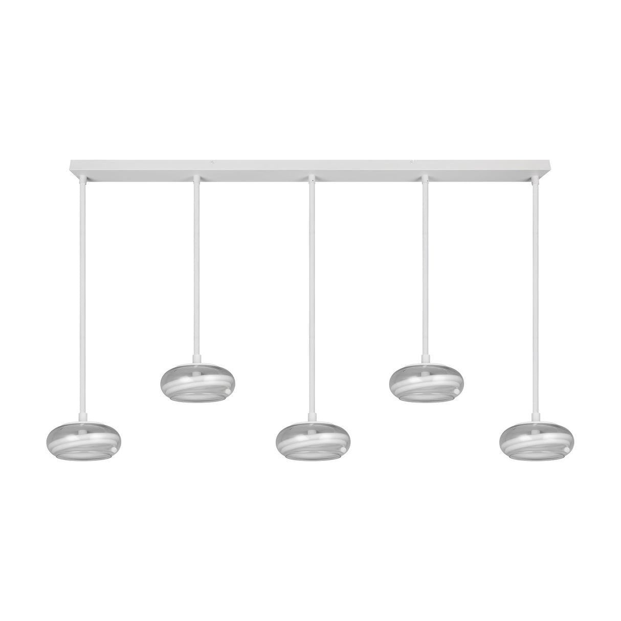Tarsia 5 Light LED Glass Chandelier – Matt White