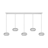 Tarsia 5 Light LED Glass Chandelier – Matt White