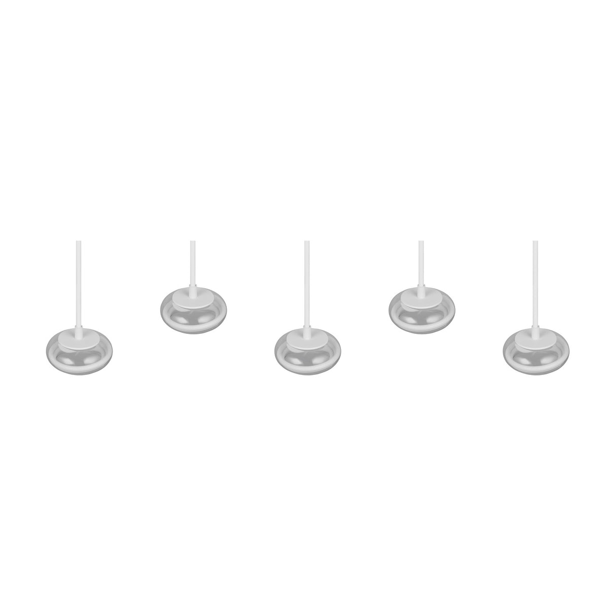Tarsia 5 Light LED Glass Chandelier – Matt White
