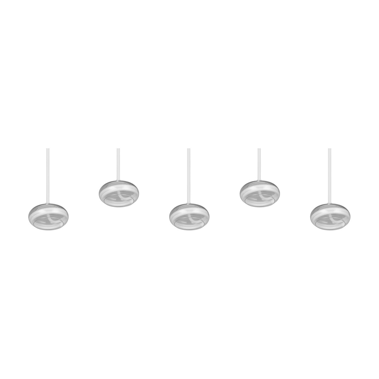 Tarsia 5 Light LED Glass Chandelier – Matt White