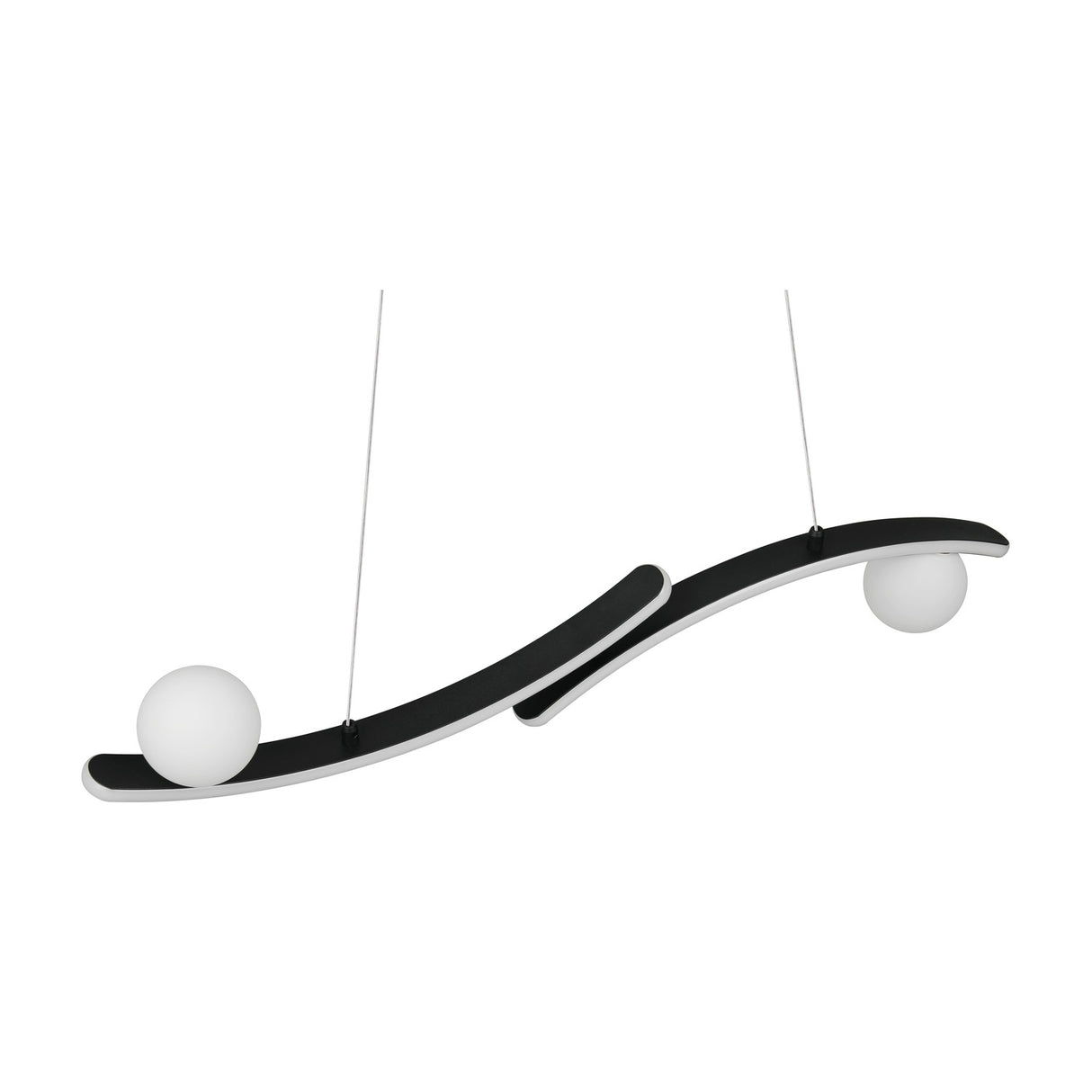 Napoli 2 Light LED Globe Chandelier – Matt Black
