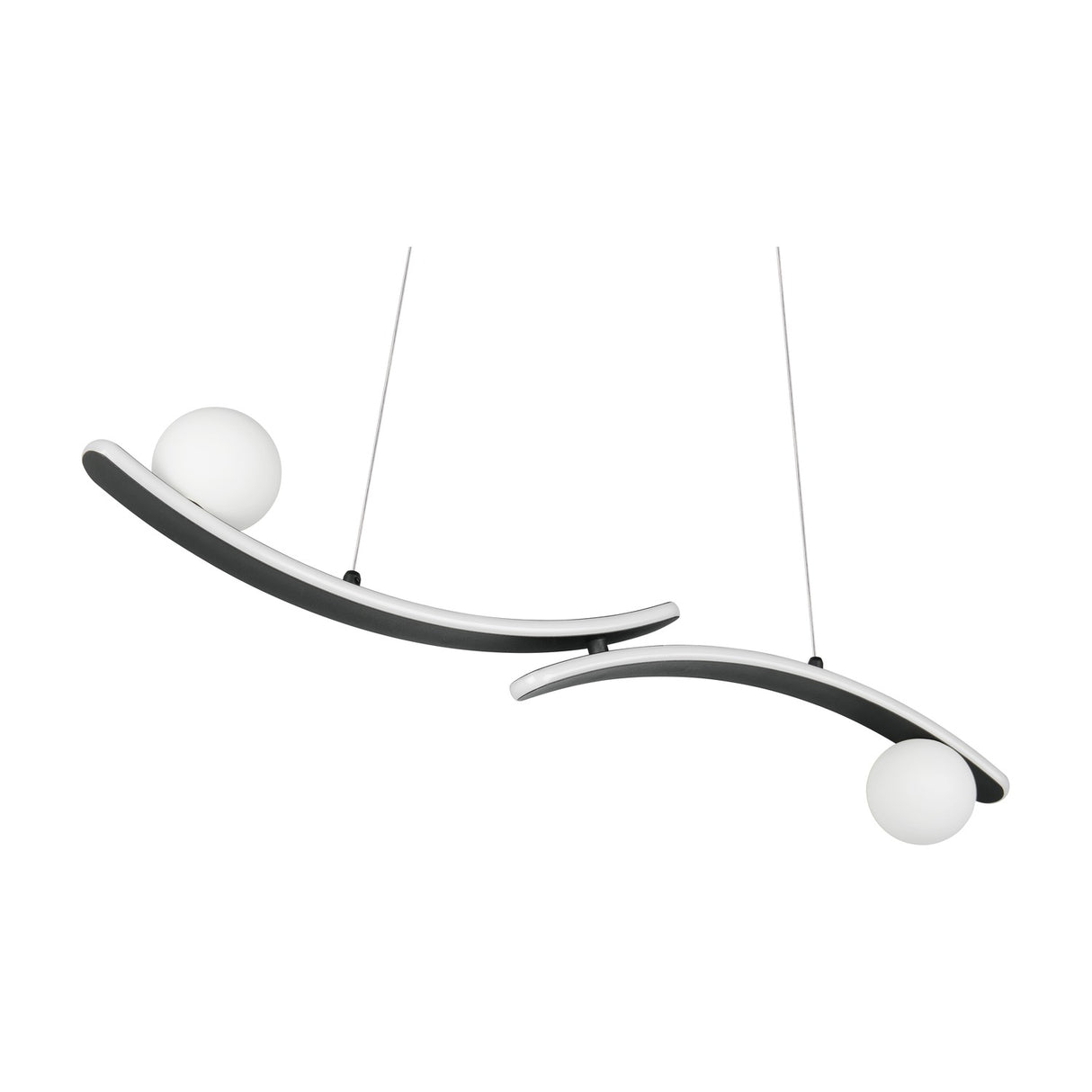 Napoli 2 Light LED Globe Chandelier – Matt Black