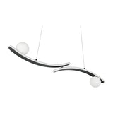 Napoli 2 Light LED Globe Chandelier – Matt Black