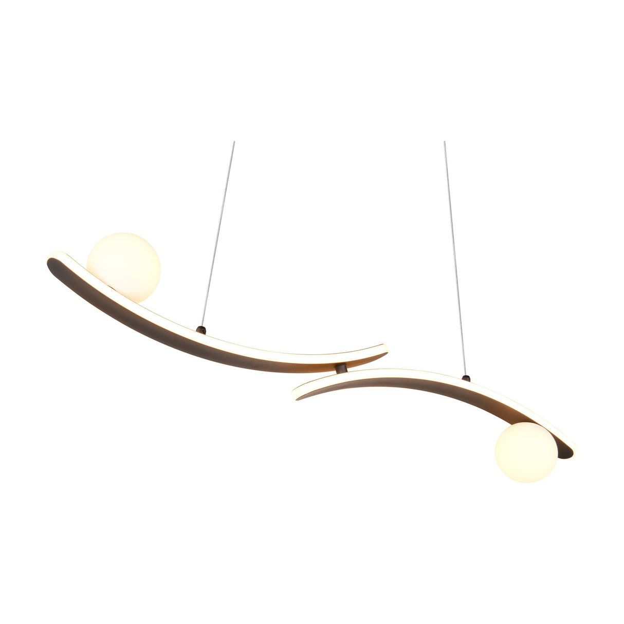 Napoli 2 Light LED Globe Chandelier – Matt Black