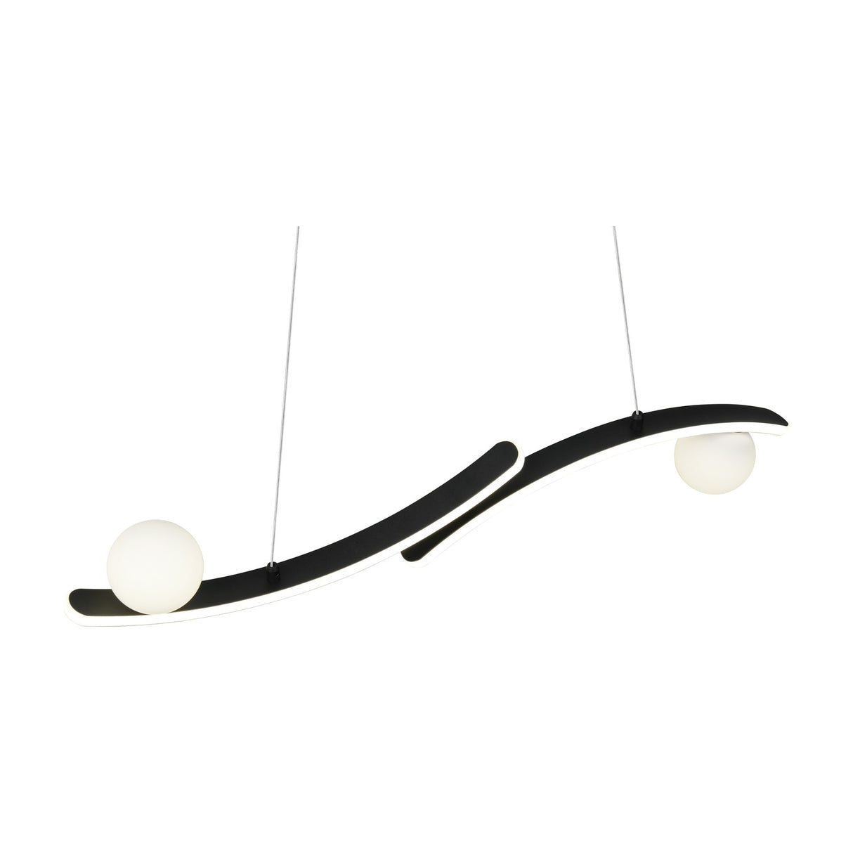 Napoli 2 Light LED Globe Chandelier – Matt Black