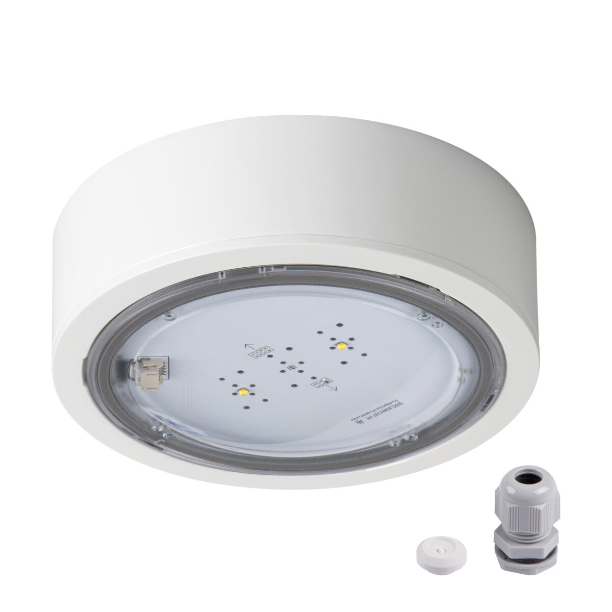 Itech 4.5W Ø170 Surface Emergency Light IP65 M5 Maintained - White