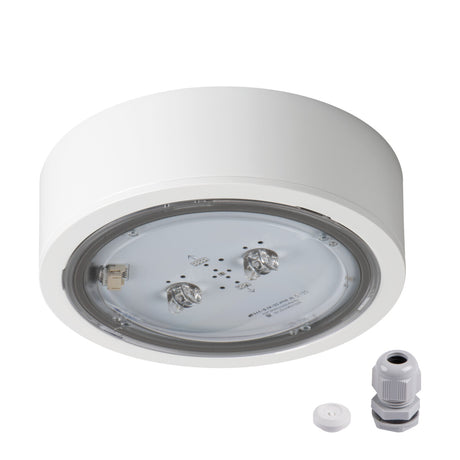 Itech 4.5W Ø170 Surface Emergency Light C2 IP65 Maintained - White