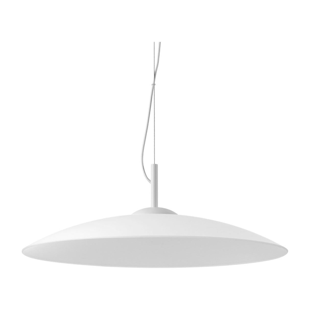 Eclipse Pendant Light - White & Clear Glass