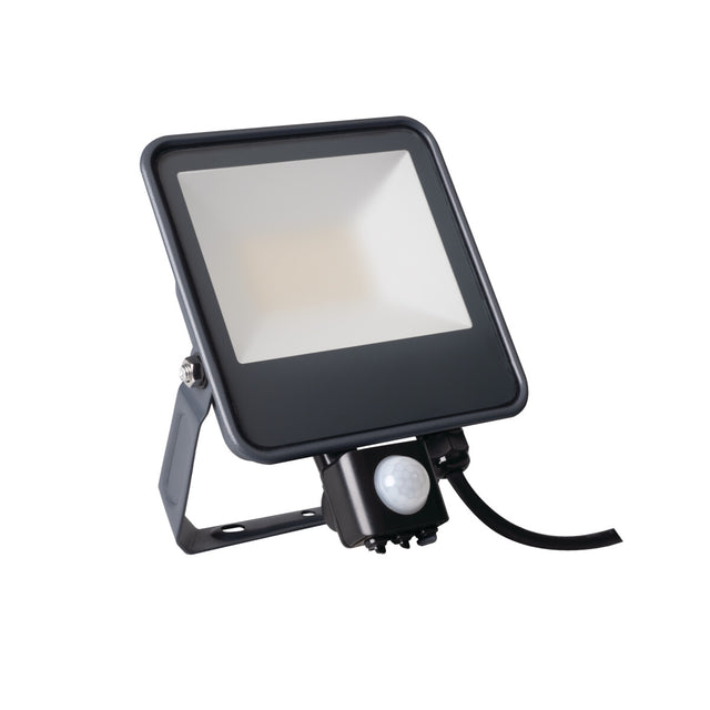 IQ-LED 30W LED Floodlight with PIR Sensor IP65 - Black