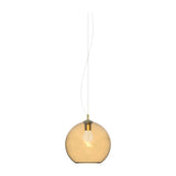 Nemo Globe Pendant Light 200mm - Chrome & Amber Glass