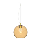 Nemo Globe Pendant Light 300mm - Chrome & Amber Glass