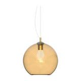 Nemo Globe Pendant Light 400mm - Chrome & Amber Glass