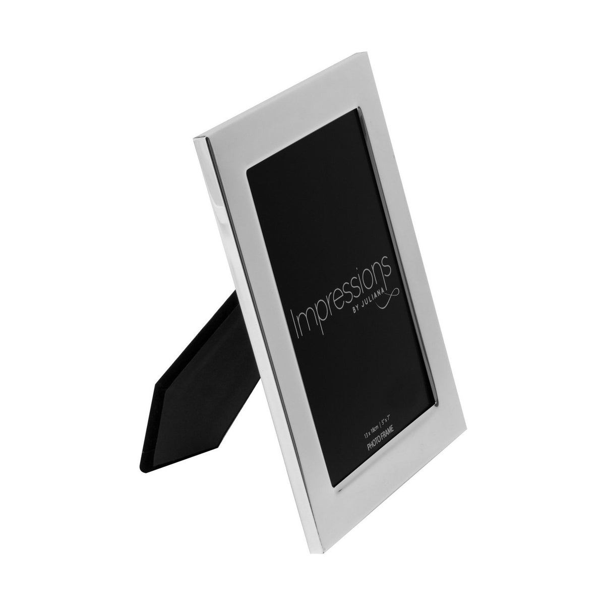 Plain Oblong Freestanding Silverplated Photo Frame - Silver