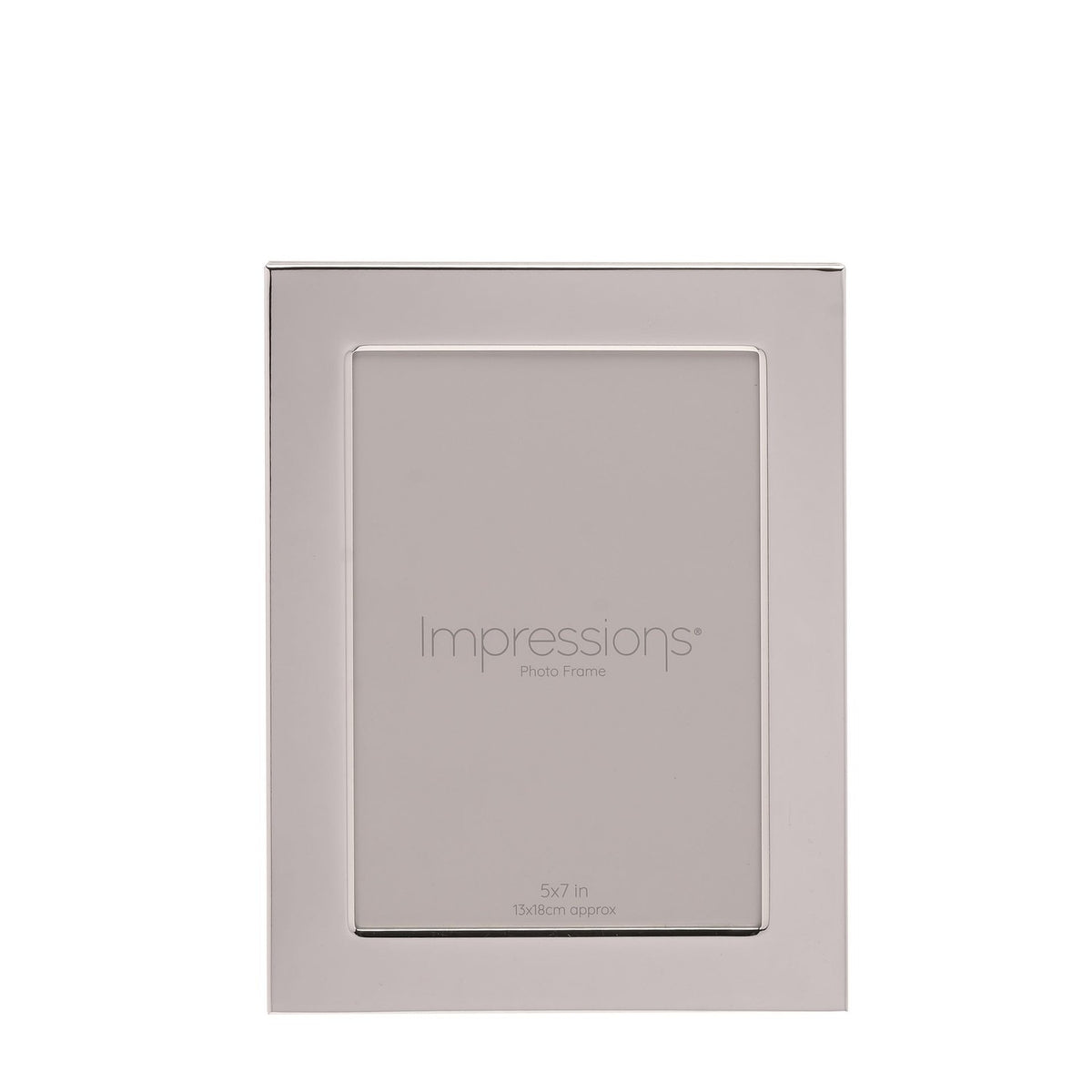 Plain Oblong Freestanding Silverplated Photo Frame - Silver