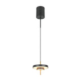 Keaton LED Disc Chandelier – Black & Gold