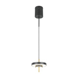 Keaton LED Disc Chandelier – Black & Gold