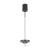 Keaton LED Disc Chandelier – Black & Gold