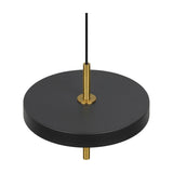 Keaton LED Disc Chandelier – Black & Gold