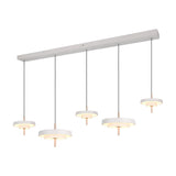Keaton 140cm LED Glass Pendant – Warm Grey