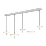 Keaton 140cm LED Glass Pendant – Warm Grey