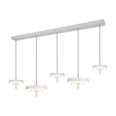 Keaton 140cm LED Glass Pendant – Warm Grey