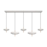 Keaton 140cm LED Glass Pendant – Warm Grey