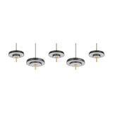 Keaton 5 Light LED Linear Chandelier – Black & Gold