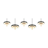 Keaton 5 Light LED Linear Chandelier – Black & Gold