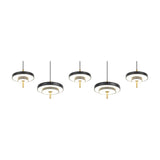 Keaton 5 Light LED Linear Chandelier – Black & Gold