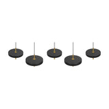 Keaton 5 Light LED Linear Chandelier – Black & Gold