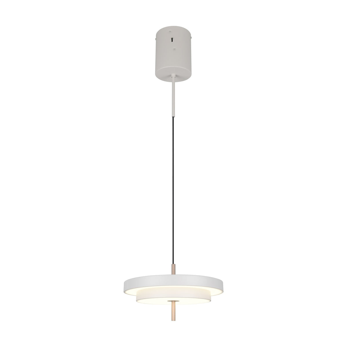Keaton 40cm LED Glass Chandelier – Warm Grey