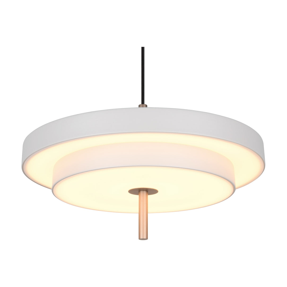 Keaton 40cm LED Glass Chandelier – Warm Grey