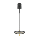 Keaton 40cm LED Glass Chandelier – Black & Gold