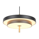 Keaton 40cm LED Glass Chandelier – Black & Gold