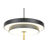 Keaton 40cm LED Glass Chandelier – Black & Gold