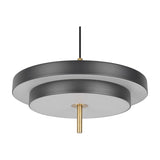 Keaton 40cm LED Glass Chandelier – Black & Gold