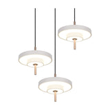 Keaton 3 Light LED Glass Chandelier – Warm Grey