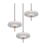 Keaton 3 Light LED Glass Chandelier – Warm Grey