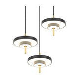 Keaton 3 Light LED Chandelier – Black & Gold