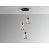Carisa 3 Light LED Glass Cluster Pendant 15W 3000K - Ambler