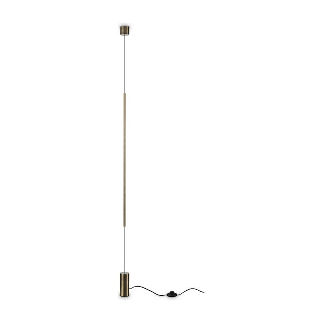 Essence Round Floor to Ceiling Lamp - Brass