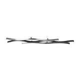 Blaze 2 Light LED Linear Chandelier – Brushed Aluminium