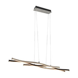 Blaze 2 Light LED Linear Chandelier – Brushed Aluminium