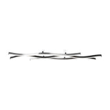 Blaze 2 Light LED Linear Chandelier – Brushed Aluminium